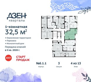 Квартира 32,5 м², 1-комнатная - изображение 2