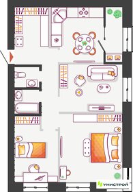 Квартира 85,8 м², 1-комнатная - изображение 1