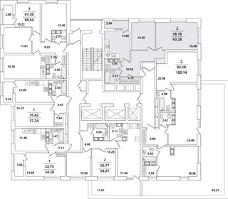 61 м², 2-комнатная квартира 15 400 000 ₽ - изображение 70