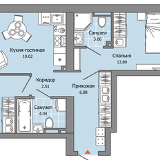Квартира 63 м², 2-комнатная - изображение 2