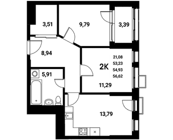 80,2 м², 3-комнатная квартира 7 050 000 ₽ - изображение 39