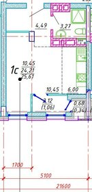 Квартира 25,6 м², 1-комнатная - изображение 1