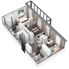 Квартира 63,7 м², 2-комнатная - изображение 3
