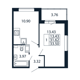 33,3 м², 1-комнатная квартира 5 868 888 ₽ - изображение 66