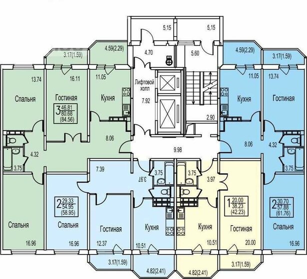 84,5 м², 3-комнатная квартира 6 800 000 ₽ - изображение 1