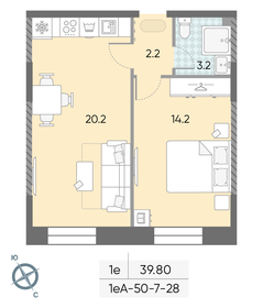 36,3 м², 2-комнатная квартира 17 750 000 ₽ - изображение 99