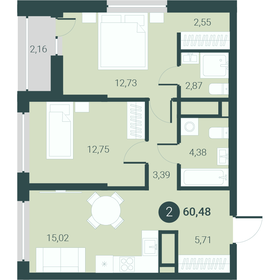 66,3 м², 2-комнатная квартира 7 400 000 ₽ - изображение 42