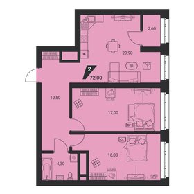 72 м², 2-комнатная квартира 9 550 000 ₽ - изображение 83