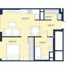 Квартира 43,3 м², 1-комнатная - изображение 2