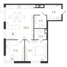 82,2 м², 2-комнатная квартира 24 220 000 ₽ - изображение 69