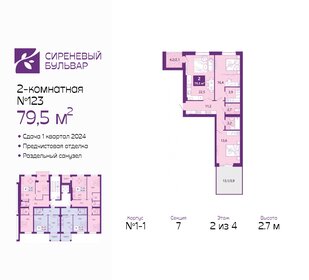 76 м², 2-комнатная квартира 9 650 000 ₽ - изображение 24