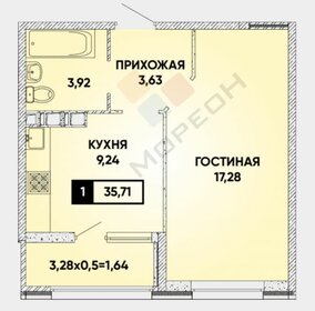 Квартира 38 м², 1-комнатная - изображение 1