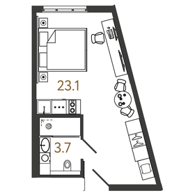 26,7 м², апартаменты-студия 10 900 000 ₽ - изображение 10