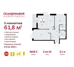 68 м², 3-комнатная квартира 15 000 000 ₽ - изображение 98