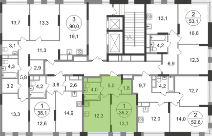 Квартира 36,2 м², 1-комнатная - изображение 2