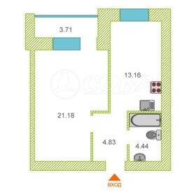 Квартира 43 м², 1-комнатная - изображение 1