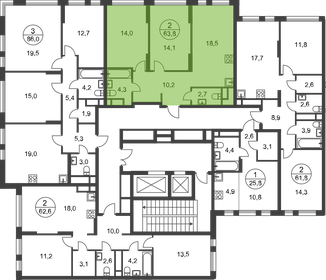 61,8 м², 2-комнатная квартира 18 144 660 ₽ - изображение 51