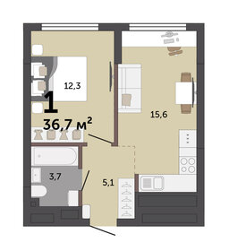 40 м², 1-комнатная квартира 4 995 000 ₽ - изображение 78