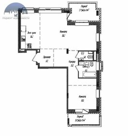 Квартира 75,8 м², 2-комнатная - изображение 1