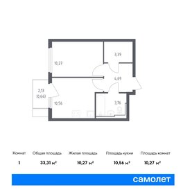 Квартира 33,3 м², 1-комнатная - изображение 1