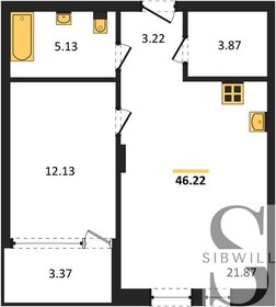 44,1 м², 1-комнатная квартира 5 682 000 ₽ - изображение 25