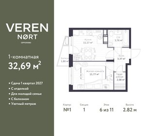32,2 м², 1-комнатная квартира 5 065 307 ₽ - изображение 11