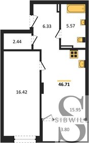 46,2 м², 1-комнатная квартира 6 320 000 ₽ - изображение 23