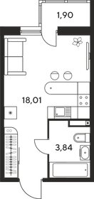 Квартира 23,5 м², студия - изображение 1