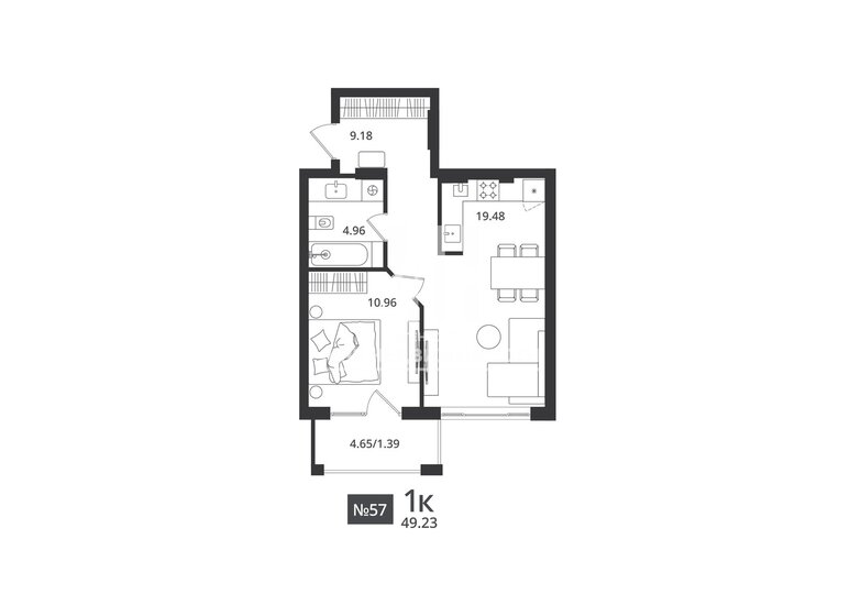 37,2 м², 1-комнатная квартира 5 757 000 ₽ - изображение 120