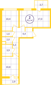 70,5 м², 3-комнатная квартира 8 700 000 ₽ - изображение 107