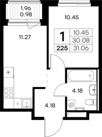 Квартира 31,1 м², 1-комнатная - изображение 1