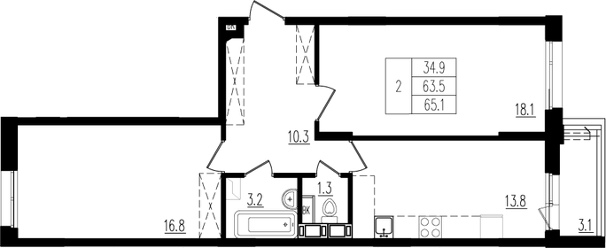 140,7 м², 3-комнатная квартира 41 337 660 ₽ - изображение 16