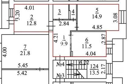 Квартира 53,7 м², 2-комнатная - изображение 1