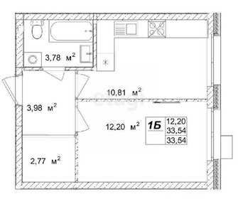 Квартира 32,1 м², 1-комнатная - изображение 1