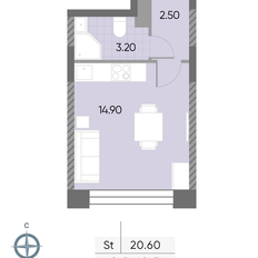 Квартира 20,6 м², студия - изображение 2