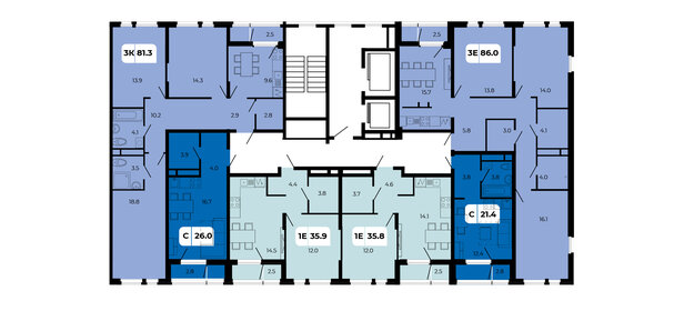 76,1 м², 3-комнатная квартира 8 104 650 ₽ - изображение 39