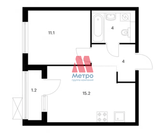 35,4 м², 1-комнатная квартира 3 500 000 ₽ - изображение 78