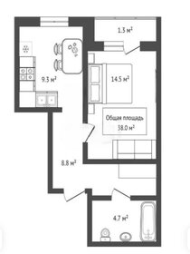 Квартира 38 м², 1-комнатная - изображение 1