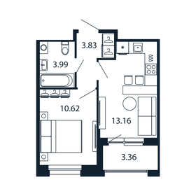 Квартира 33,3 м², 1-комнатная - изображение 1