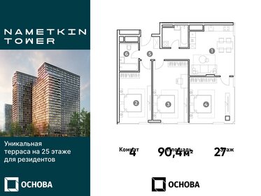 Квартира 90,4 м², 4-комнатные - изображение 1