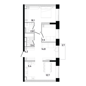 66,6 м², 2-комнатная квартира 51 045 344 ₽ - изображение 67