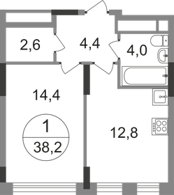 38,5 м², 1-комнатная квартира 10 500 000 ₽ - изображение 77