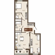 Квартира 70 м², 2-комнатная - изображение 2