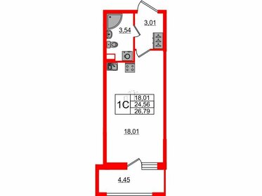 24,4 м², квартира-студия 4 800 000 ₽ - изображение 21