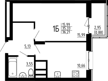 33 м², 1-комнатная квартира 5 300 000 ₽ - изображение 71