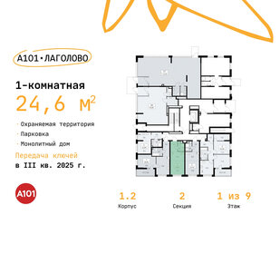 Квартира 24,6 м², студия - изображение 2