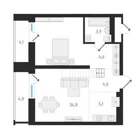 Квартира 67,6 м², 2-комнатная - изображение 1