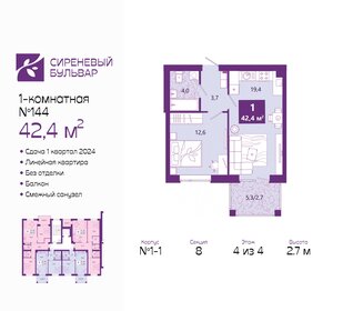 43,3 м², 1-комнатная квартира 8 500 000 ₽ - изображение 77