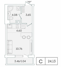 25,7 м², квартира-студия 4 065 000 ₽ - изображение 93