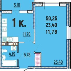 Квартира 50,3 м², 1-комнатная - изображение 3